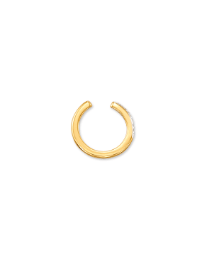 Bobbie 18k Yellow Gold Vermeil Ear Cuff in White Diamond